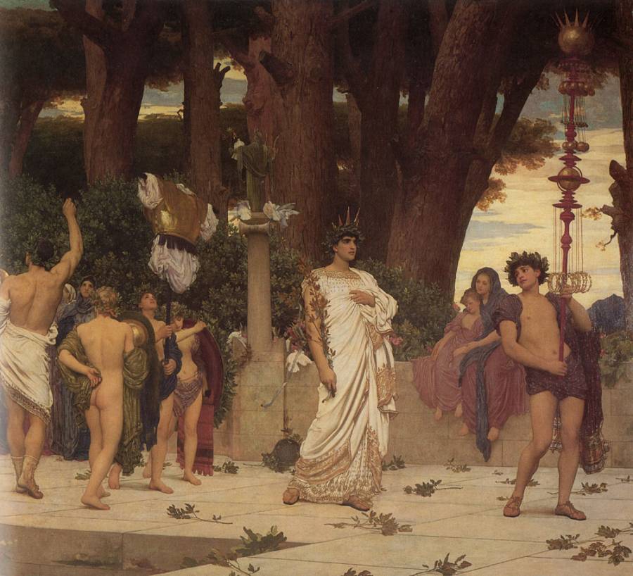 Leighton Frederick - Daphnephoria (Detail droit).jpg